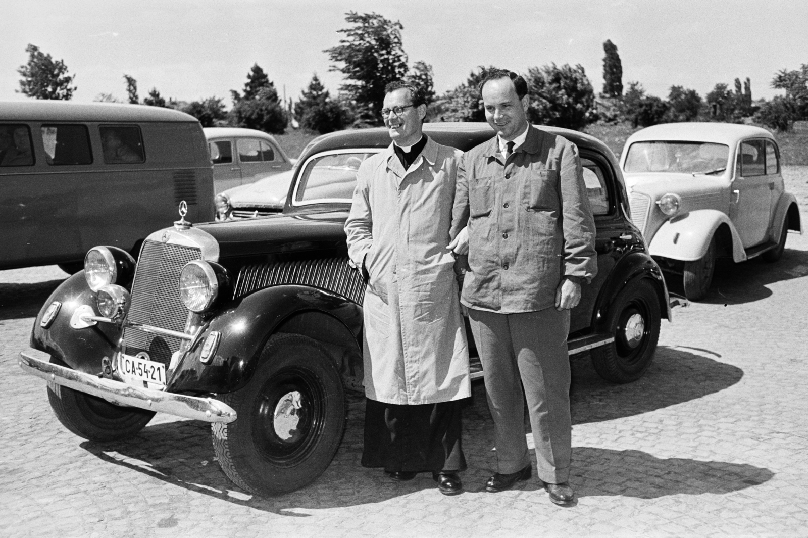 1960, Hámori Gyula, rendszám, Mercedes W136, Fortepan #276377