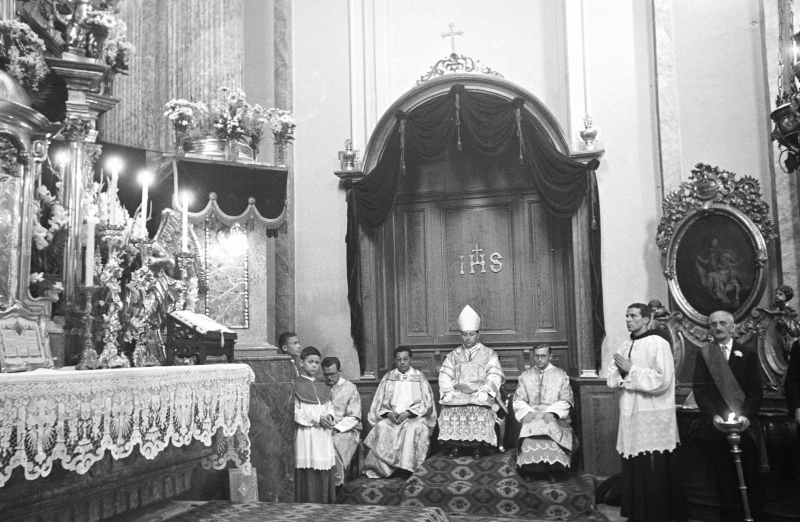 1956, Hámori Gyula, church interior, Fortepan #276417