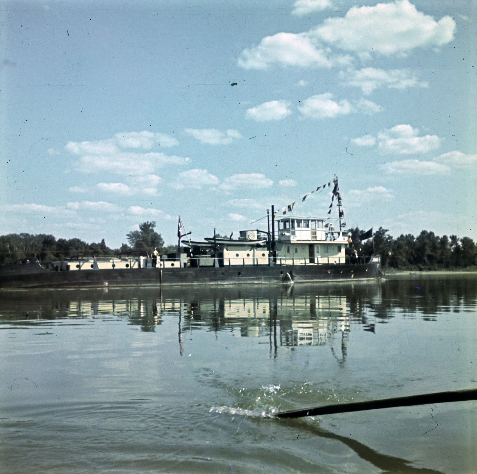 1941, Koncz Nándor, photo aspect ratio: square, colorful, ship, Fortepan #276745