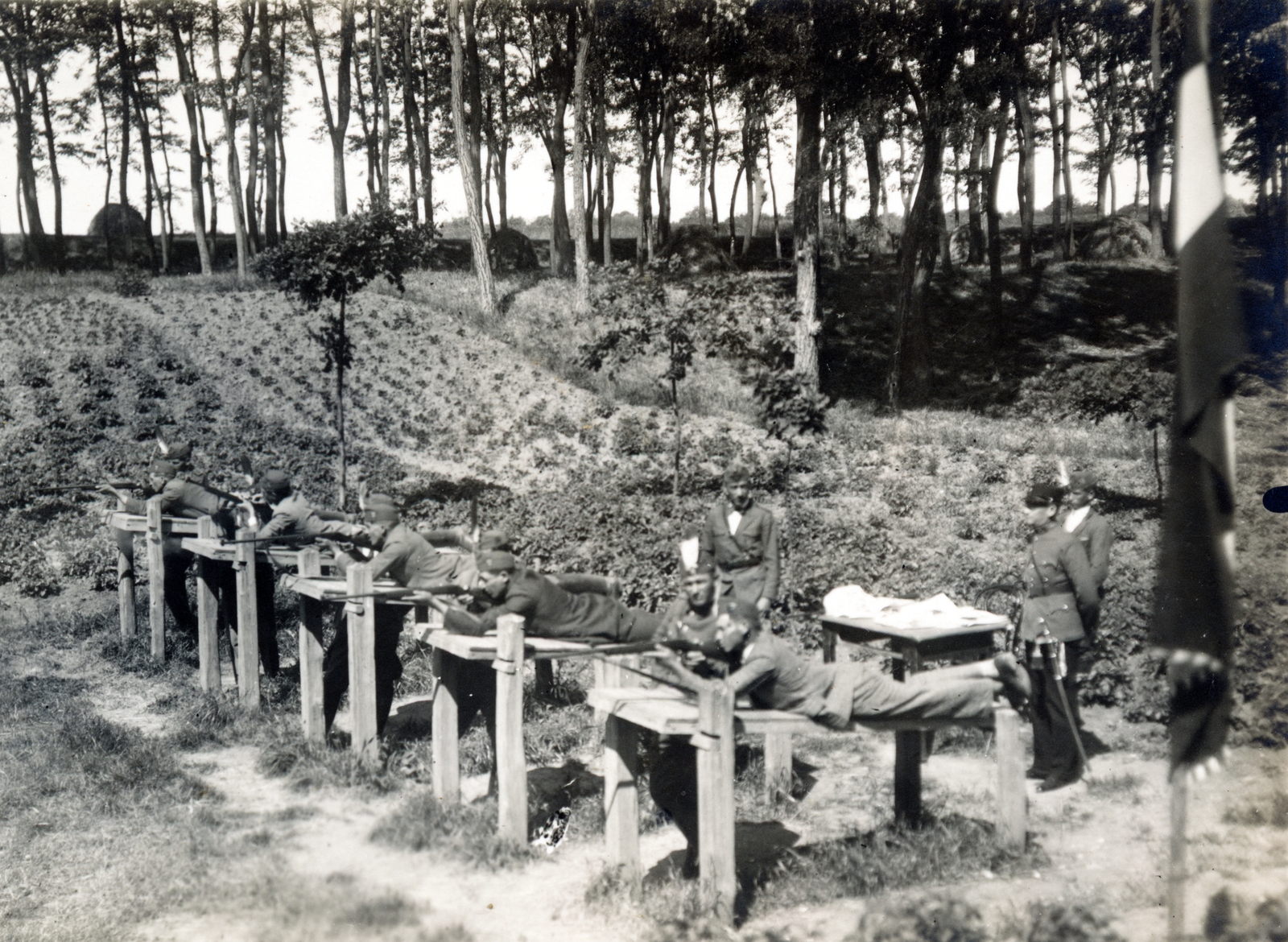 1926, Koncz Nándor, military, feather, practice, shooting, target shooting, Fortepan #276762