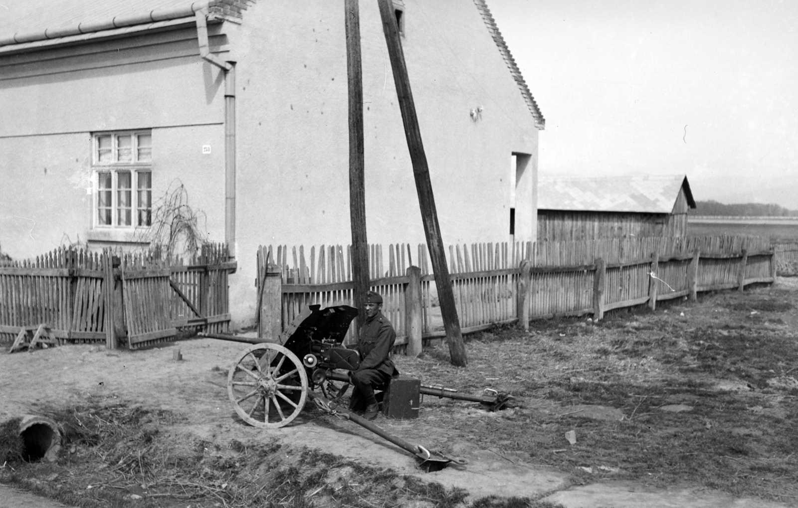 1942, Korner Veronika, anti-tank gun, 3.7 cm Pak 36, Fortepan #276798