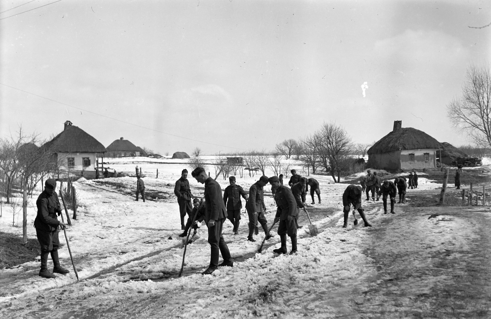 1940, Korner Veronika, vernacular architecture, snow worker, Fortepan #276813