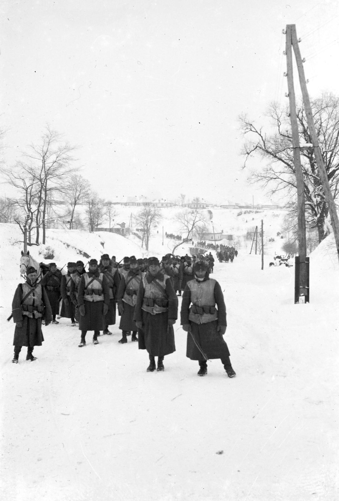 1942, Korner Veronika, winter, soldier, Fortepan #276816