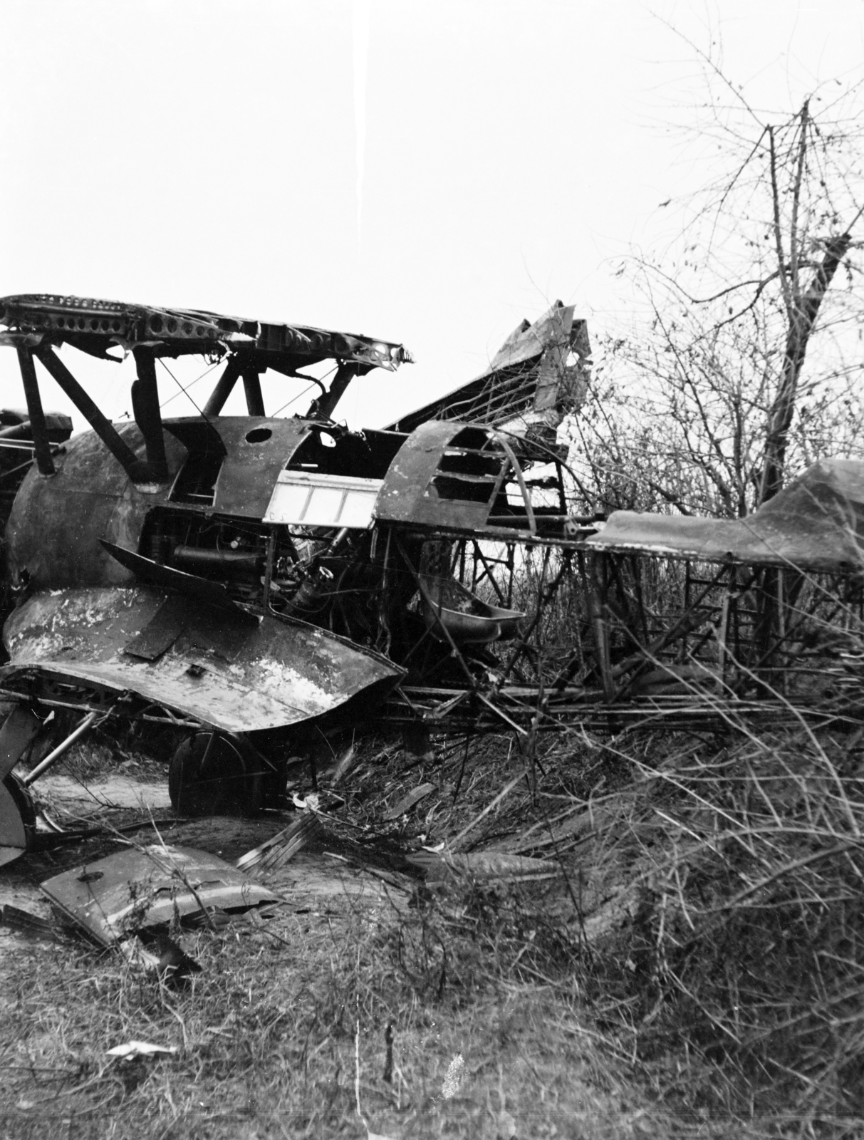 Kocserigin DI-6Sh típusú kétüléses vadászrepülőgép roncsa., 1942, Korner Veronika, biplane, wreck, Polikarpov-brand, airplane, Kochyerigin DI-6, Fortepan #276847