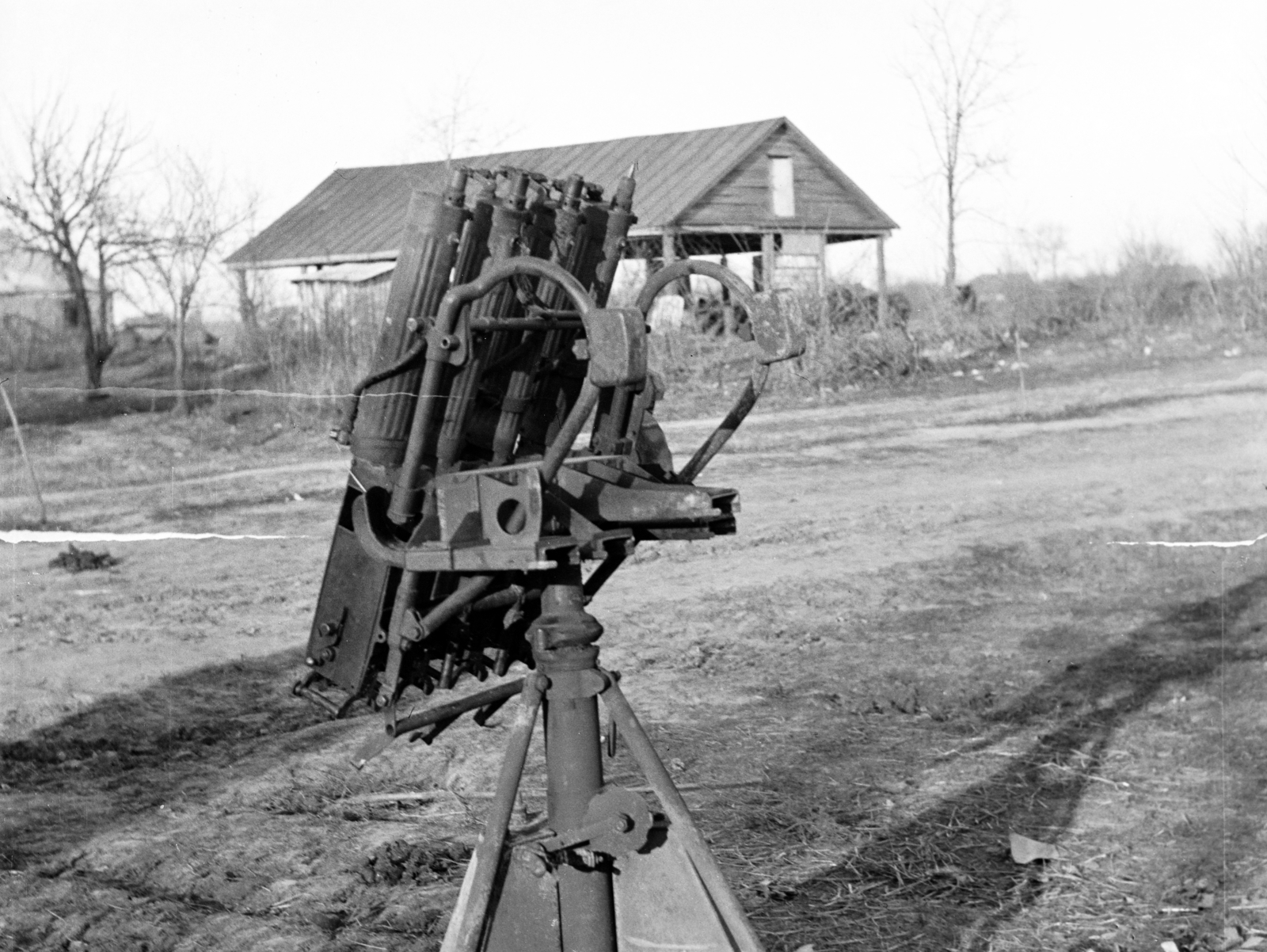 1942, Korner Veronika, machine gun, Maxim-brand, air defense, Soviet brand, Fortepan #276848