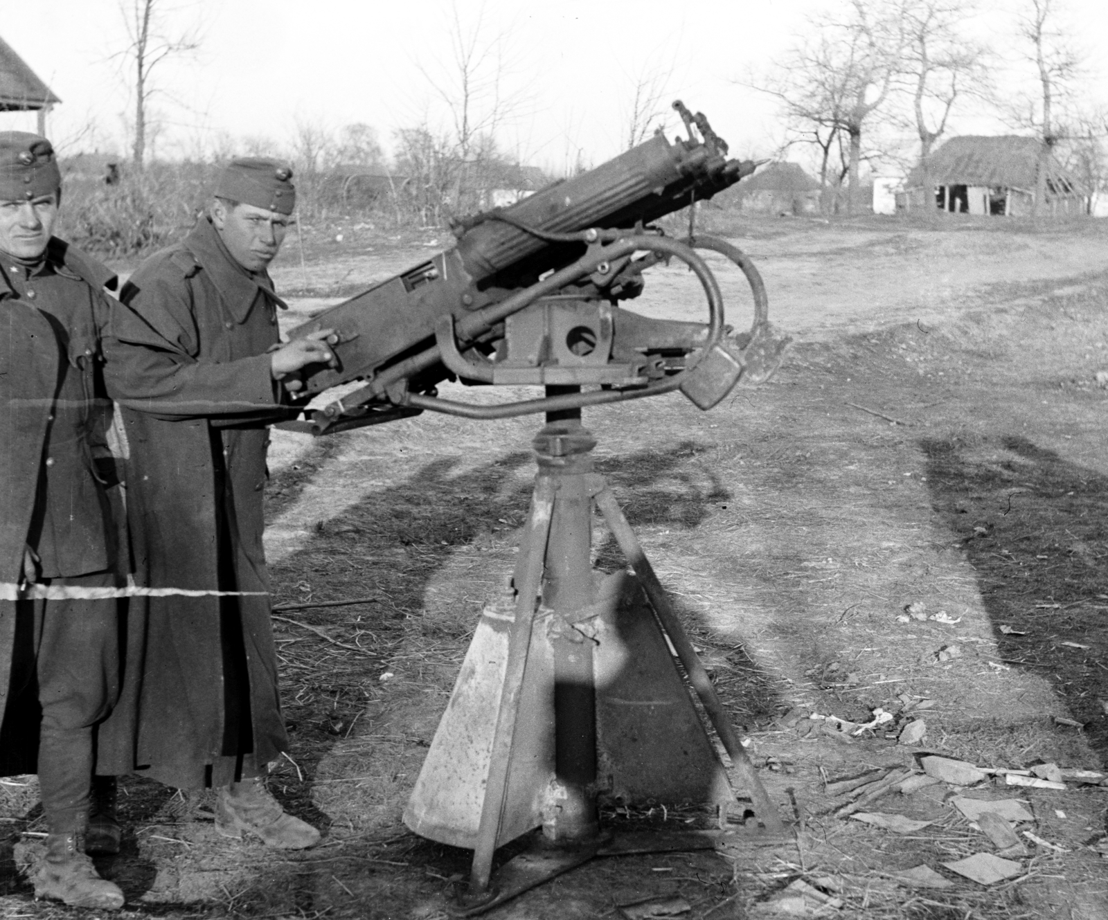 1942, Korner Veronika, machine gun, Maxim-brand, air defense, Fortepan #276849