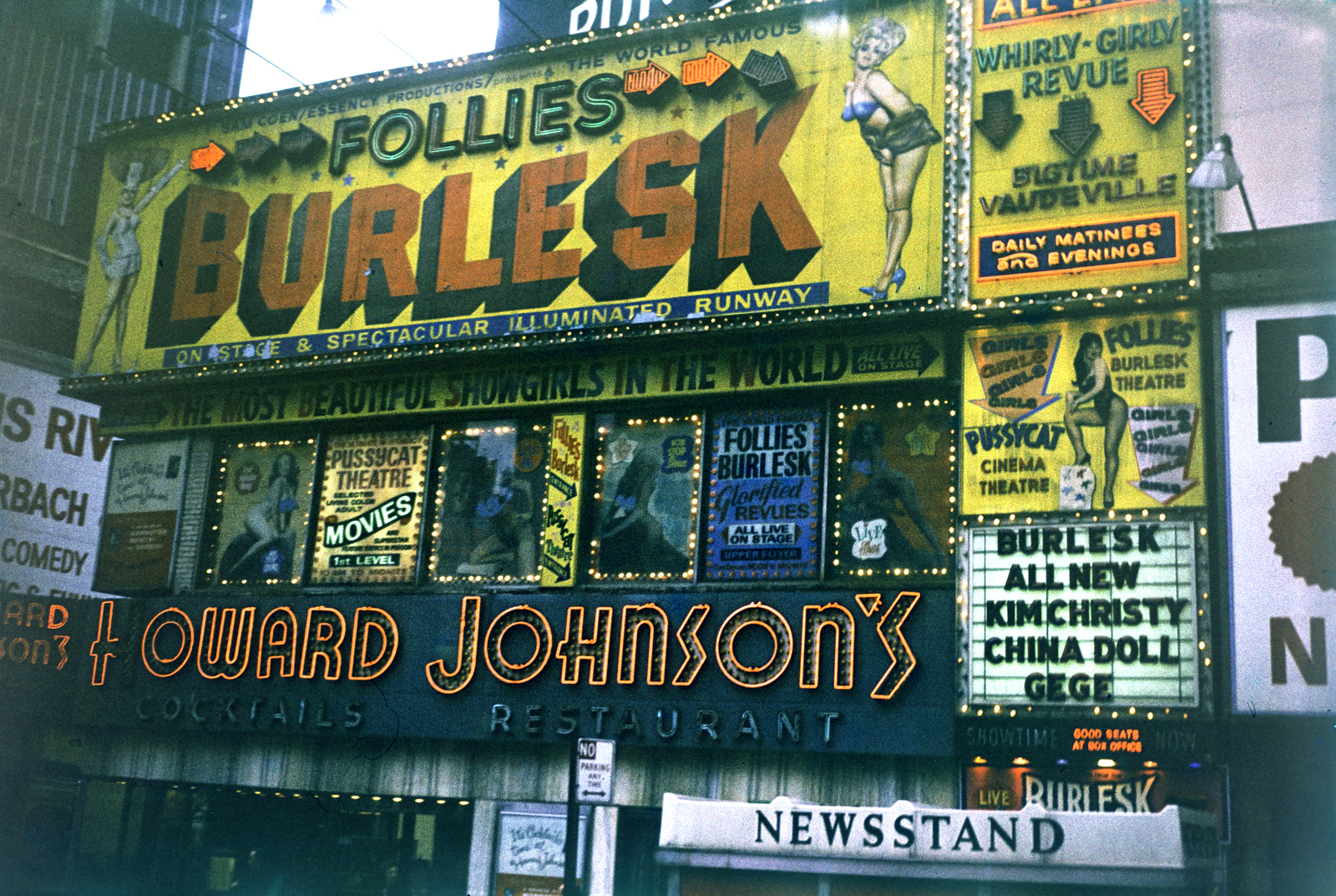 USA, New York, Broadway 1551., Follies Burlesk., 1977, Monoki Miklós, revue, erotica, ad, Fortepan #276915