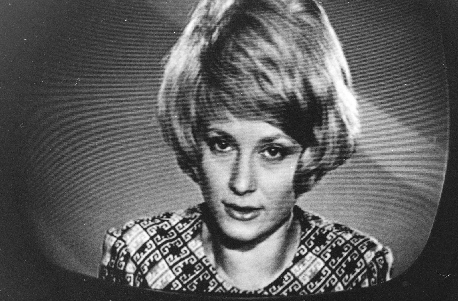 1975, Obetkó Miklós, screenshot, announcer, Fortepan #277034