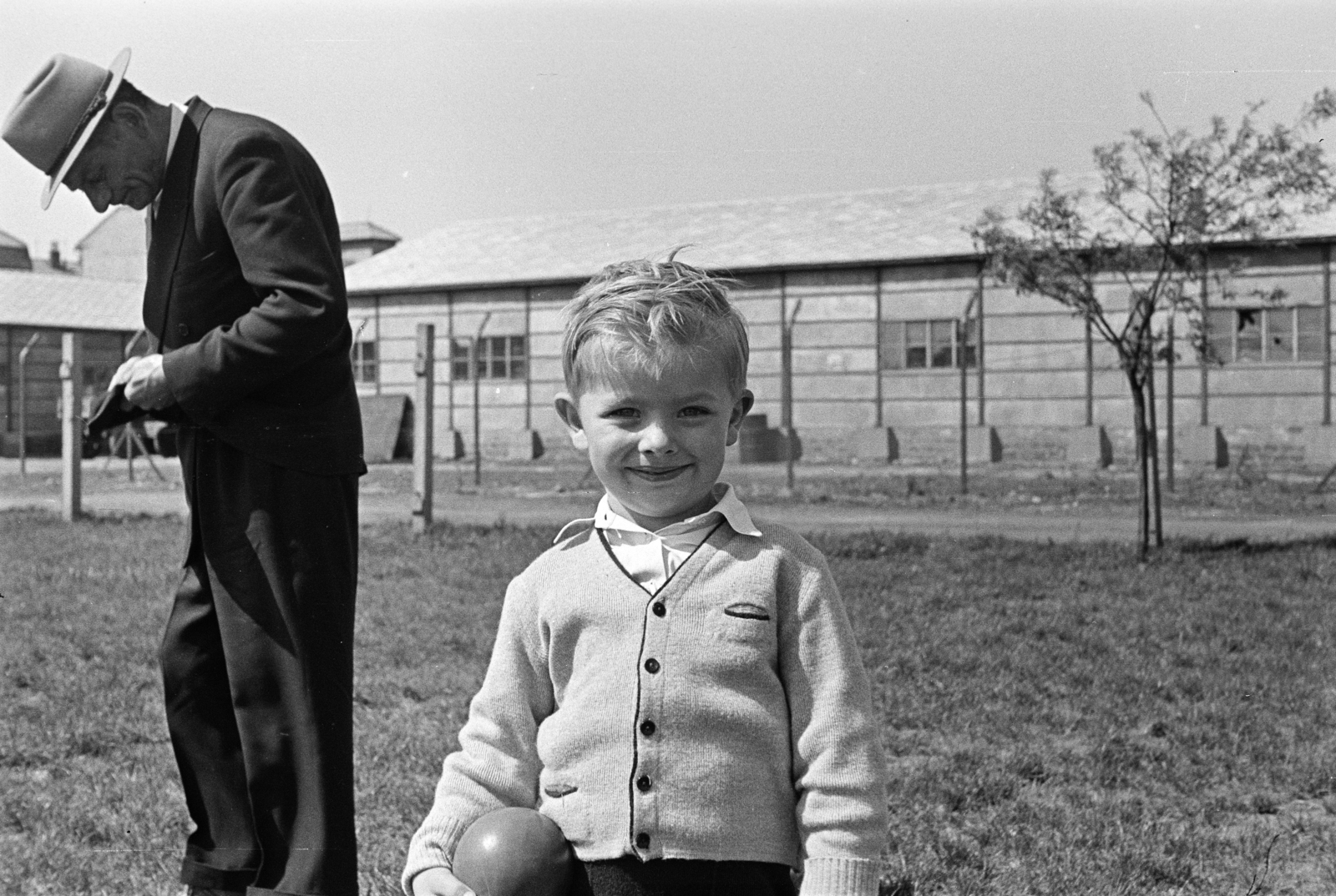1957, Obetkó Miklós, kid, cardigan, Fortepan #277162