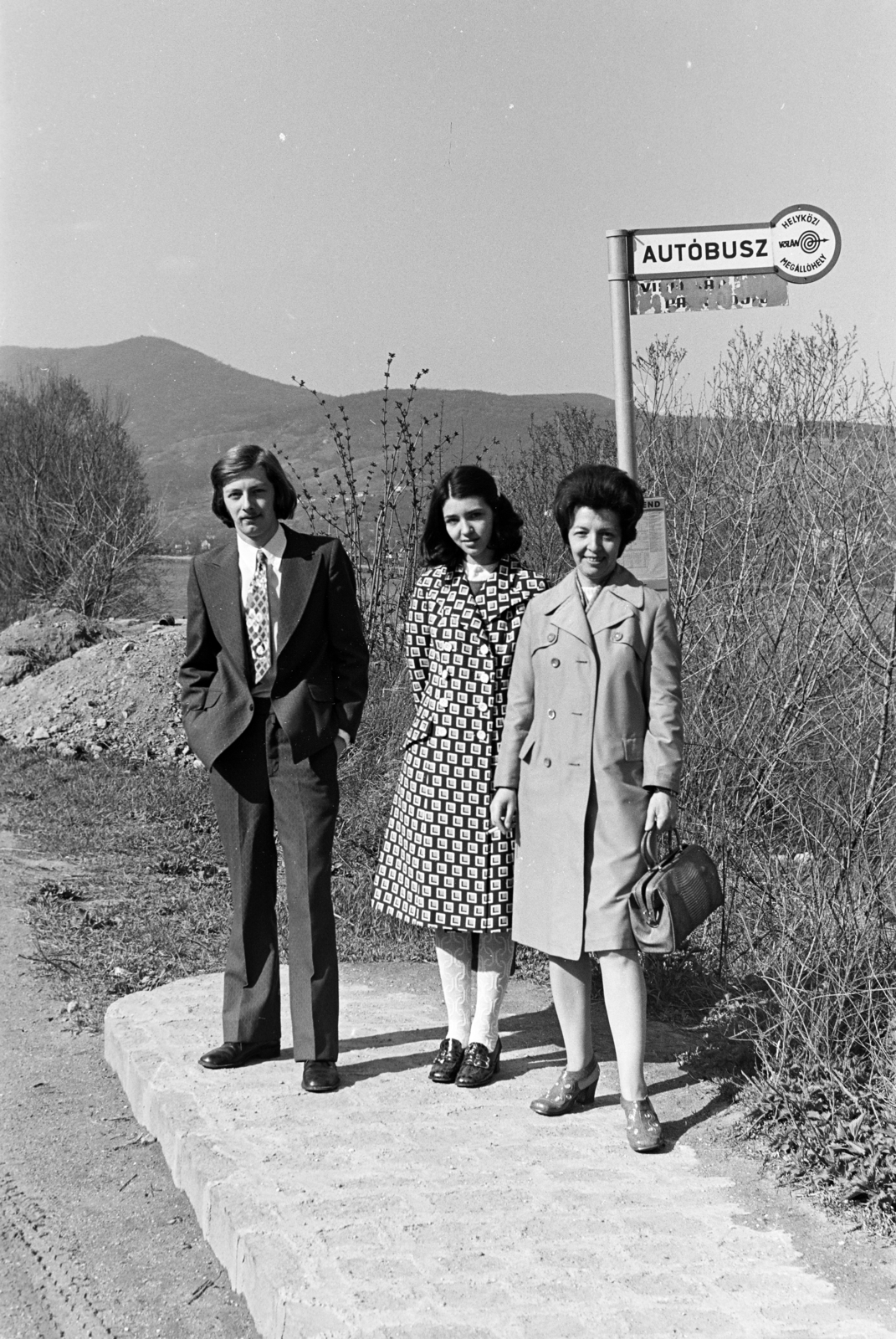 Magyarország,Dunakanyar, Visegrád, Park üdülő - VOLÁNBUSZ helyközi megállóhely., 1977, Obetkó Miklós, Best of, buszmegálló, Fortepan #277182
