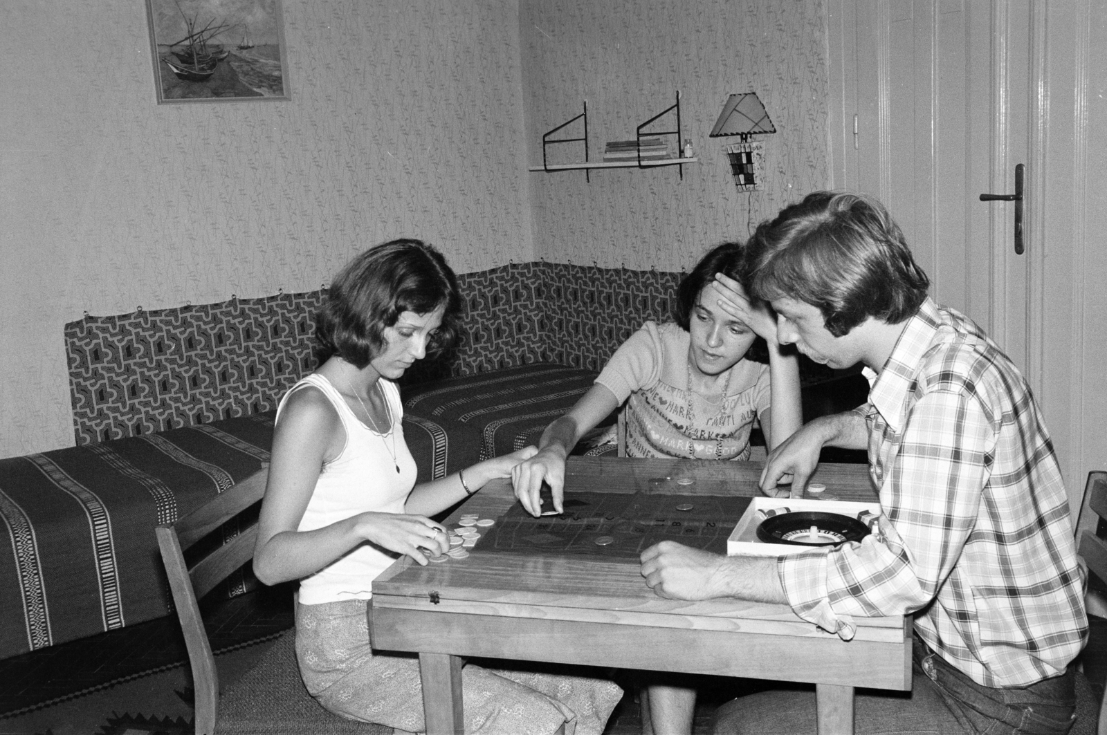 1977, Obetkó Miklós, roulette, Fortepan #277244