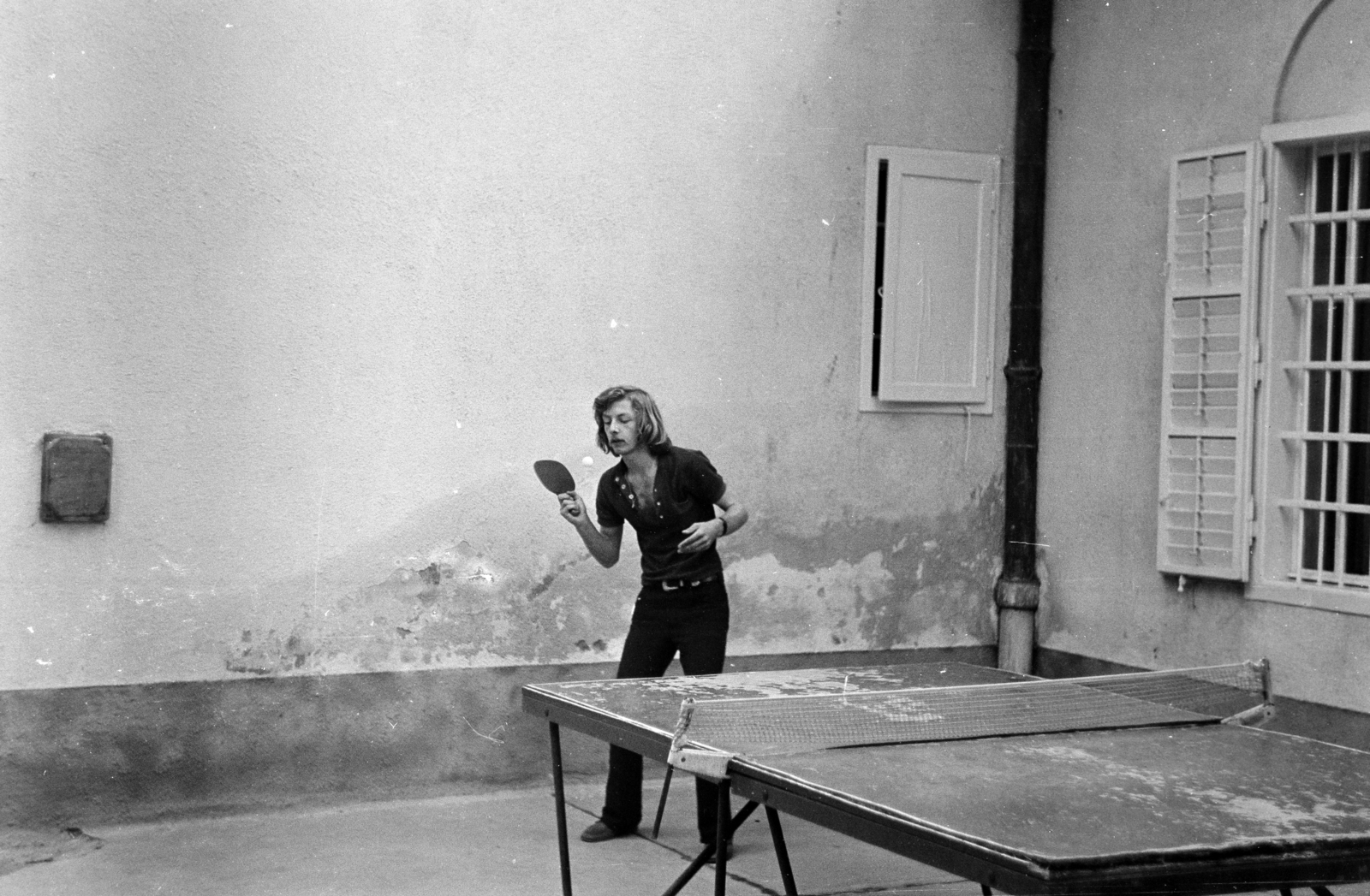 1976, Obetkó Miklós, table tennis table, Fortepan #277511