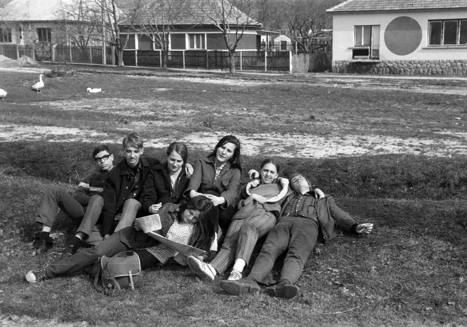 1970, Obetkó Miklós, csoportkép, kirándulás, térkép, Fortepan #277516
