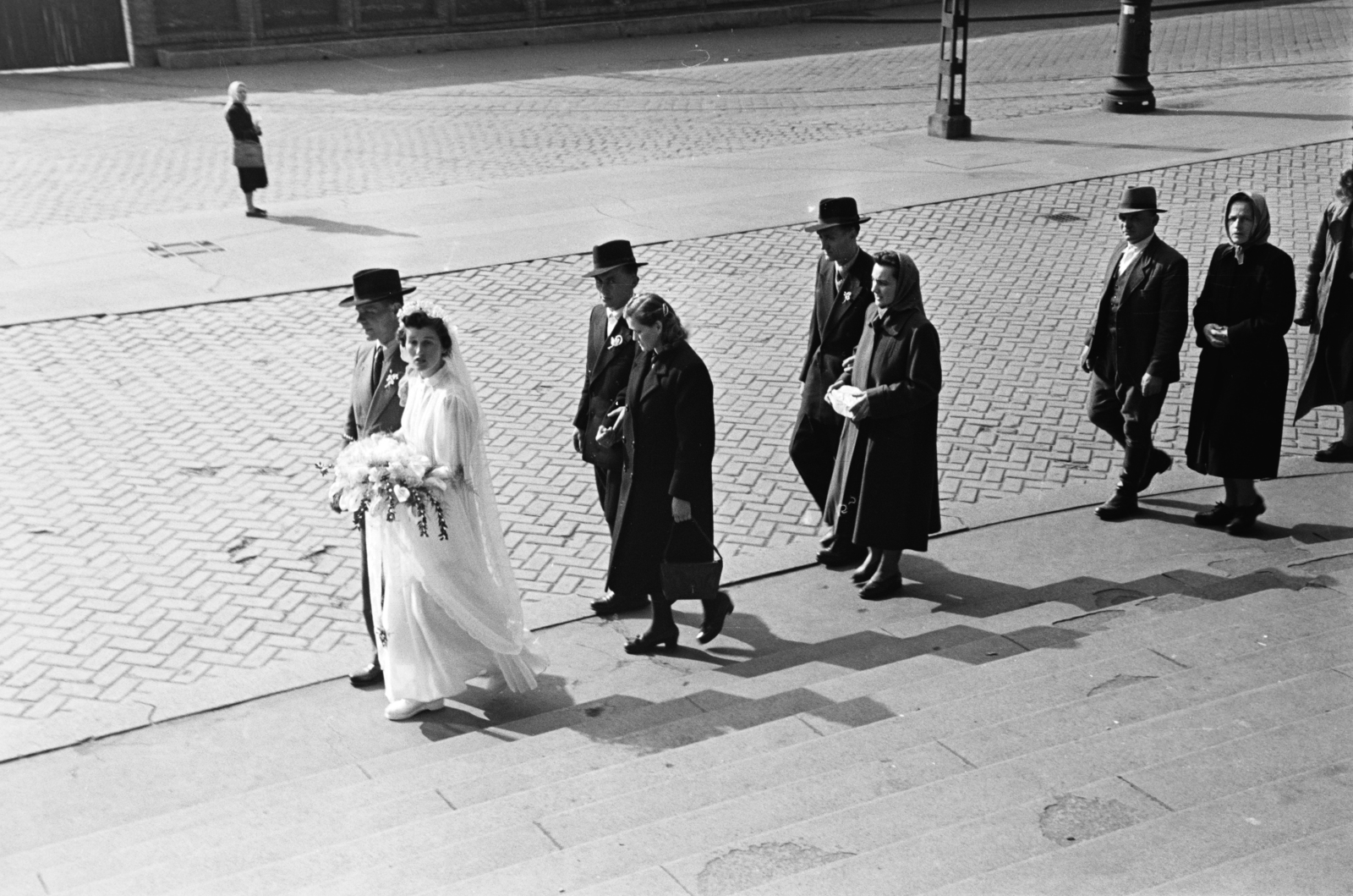 1954, Hámori Gyula, wedding ceremony, Fortepan #277631