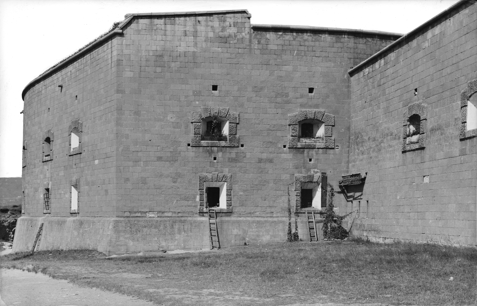 Hungary, Budapest XI., Citadella., 1903, Deutsche Fotothek / Brück und Sohn, fort, ladder, architectural heritage, battlement, World Heritage, Budapest, tower, Fortepan #277644