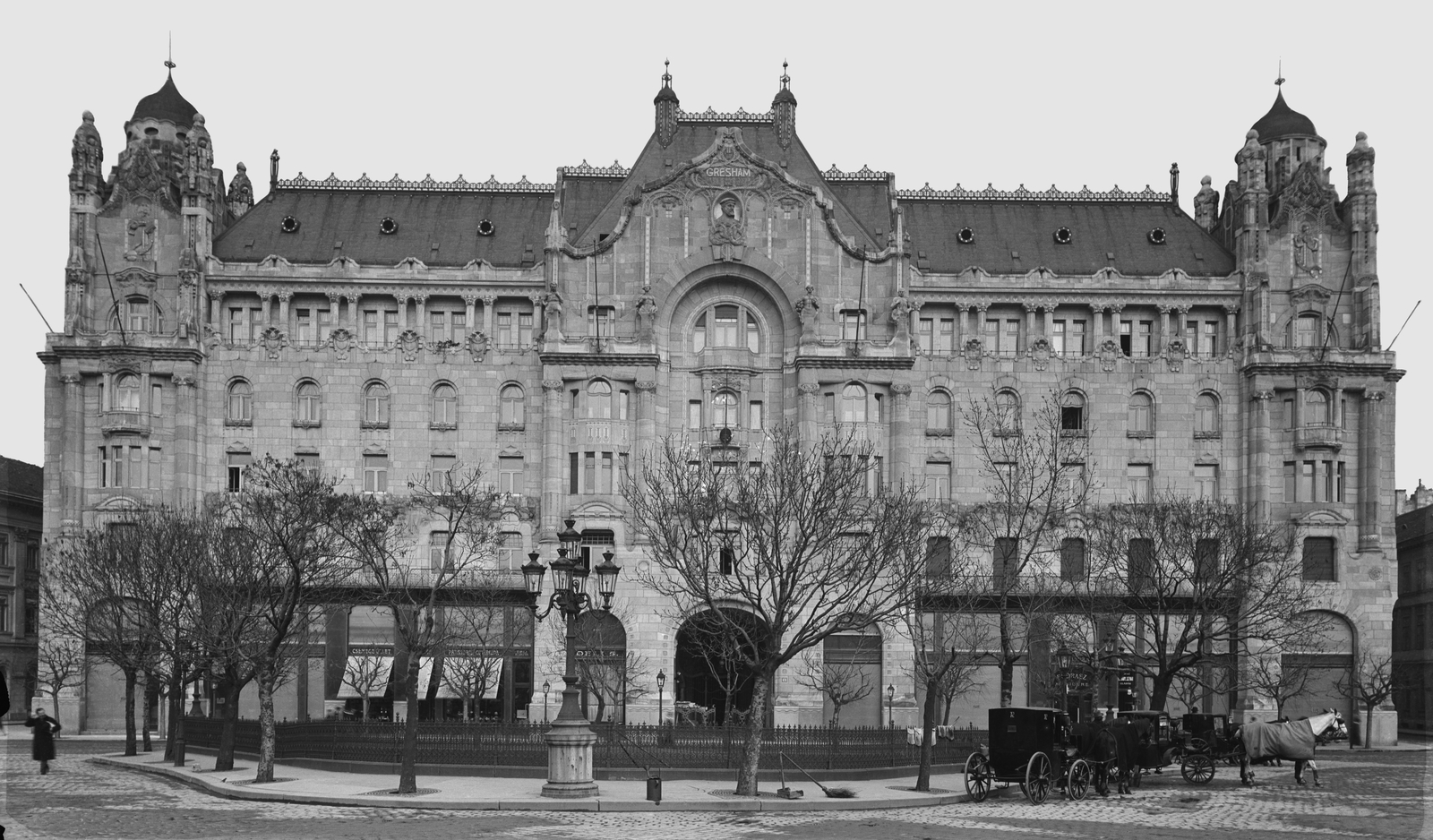 Magyarország, Budapest V., Széchenyi István (Ferenc József) tér, Gresham-palota., 1908, Deutsche Fotothek / Brück und Sohn, középület, Budapest, Fortepan #277825