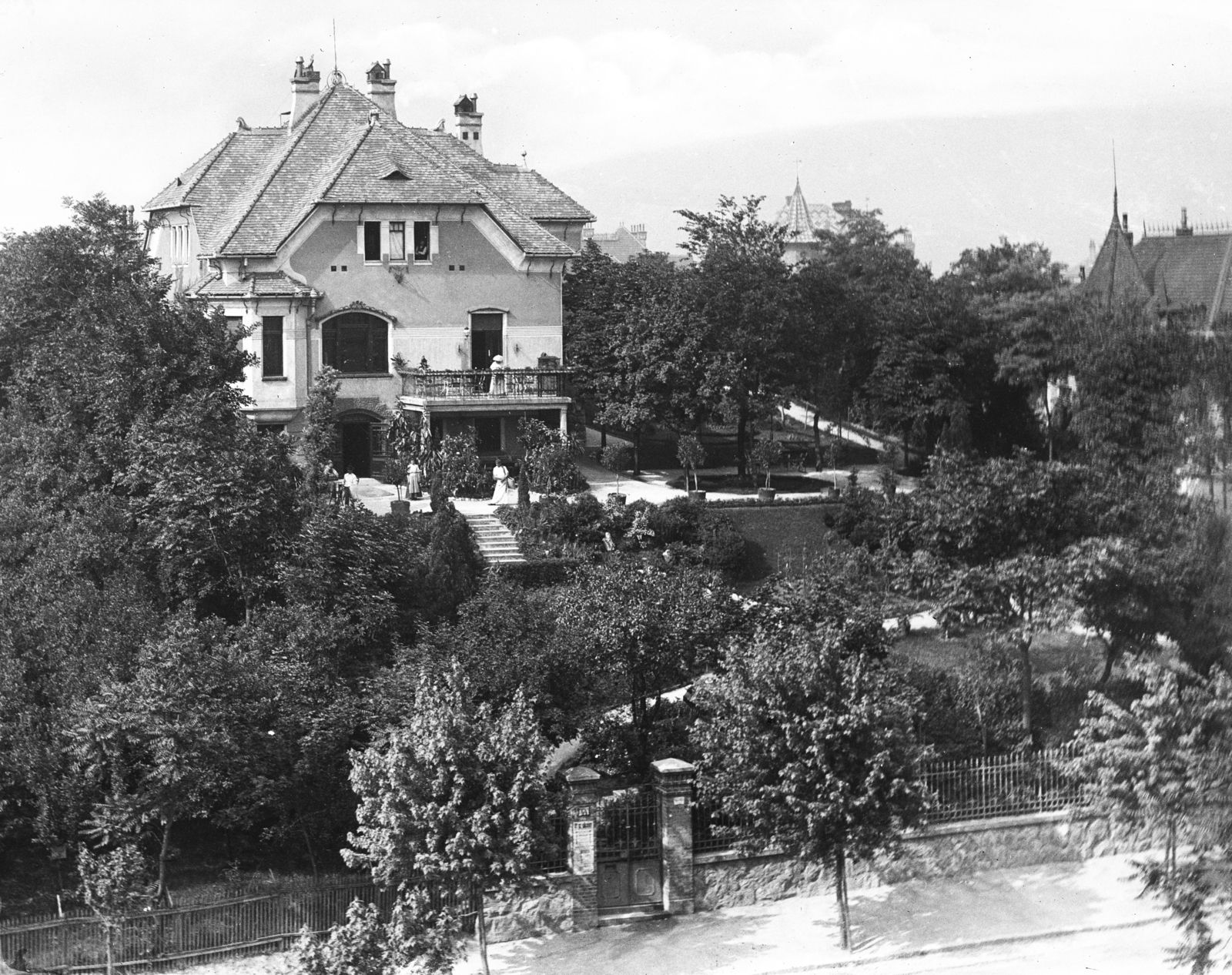 Hungary, Budapest II., Rómer Flóris (Zárda) utca, szemben a 44. szám altti Miskolczy-villa látható., 1908, Deutsche Fotothek / Brück und Sohn, Budapest, Fortepan #277837