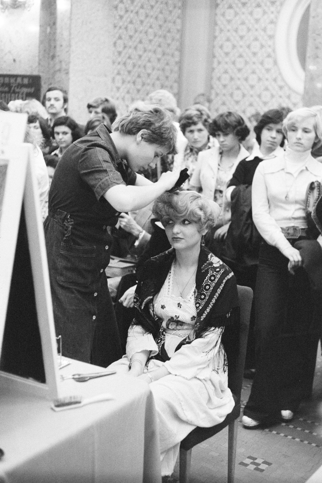 1974, Artfókusz, Fábián József, nők, hajviselet, fodrász, verseny, Fortepan #277985