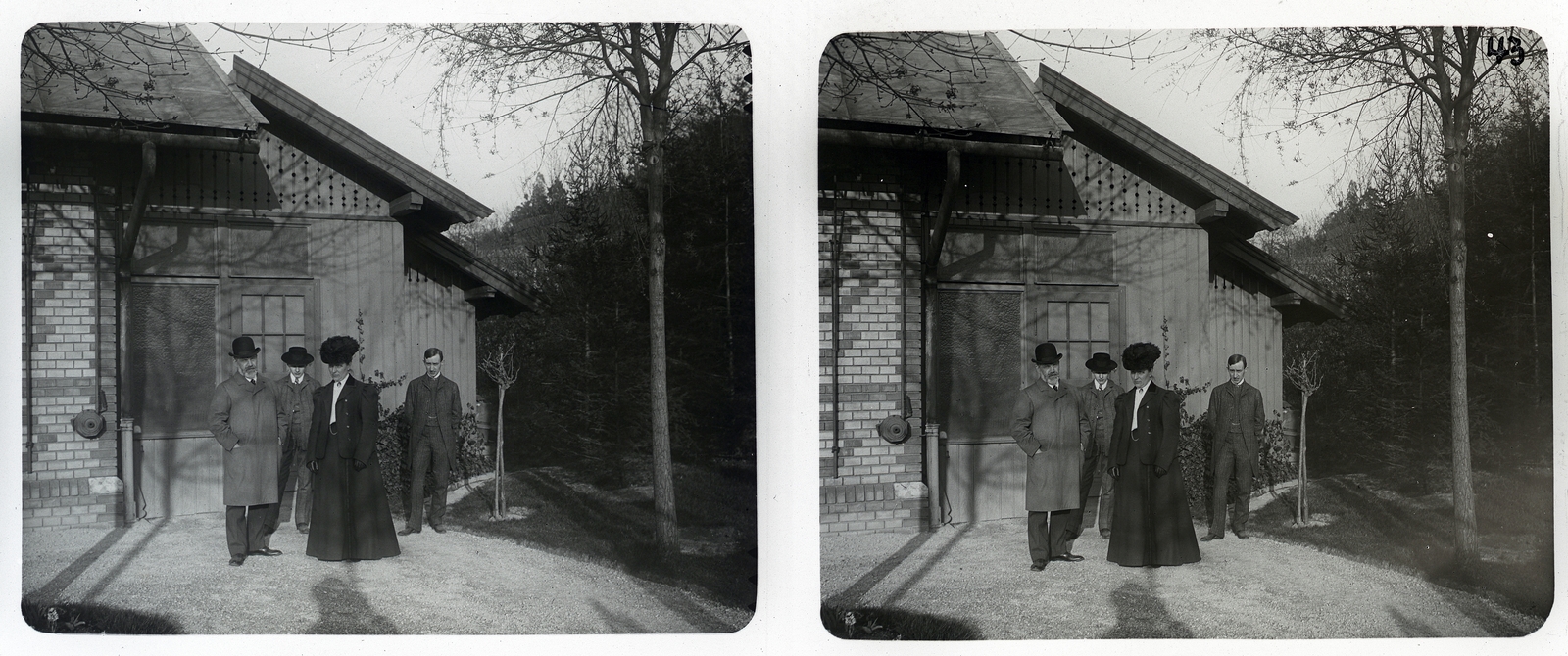 Magyarország, Gellérthegy, Budapest I., nyaraló a Bérc utca környékén., 1909, Schoch Frigyes, sztereófotó, Budapest, hátratett kéz, zsebredugott kéz, Fortepan #27799
