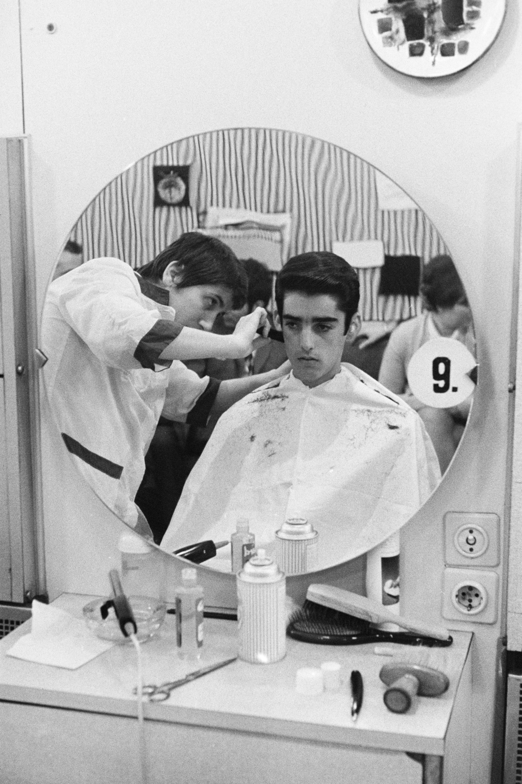 1971, Artfókusz, hairdresser, mirror, Fortepan #278013