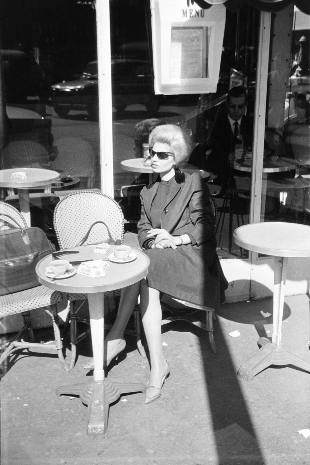 1964, Artfókusz, Best of, shadow, woman, terrace, Fortepan #278056