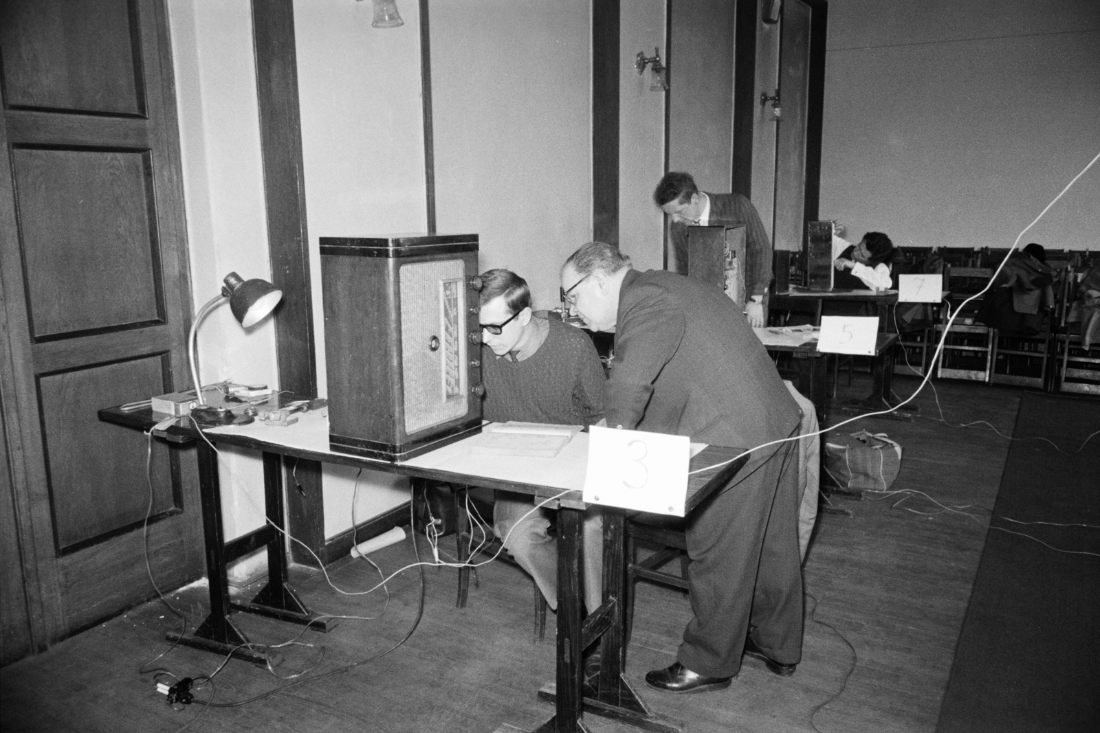 1962, Artfókusz, radio broadcasting, radio repair, Fortepan #278227