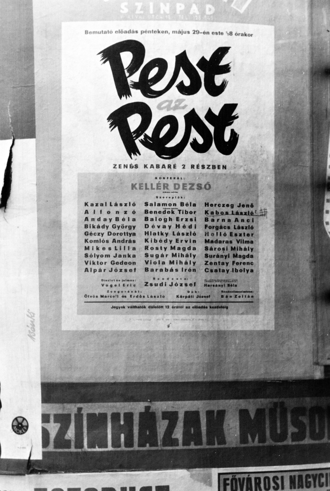 Hungary, Budapest, 1959, Artfókusz, art of theater, poster, Fortepan #278302