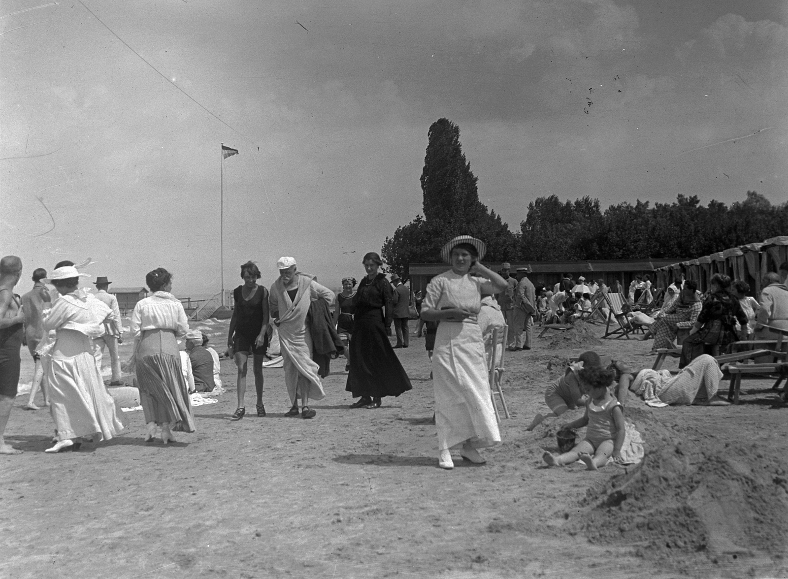 Magyarország,Balaton, Siófok, fövenyfürdő., 1917, Schoch Frigyes, Fortepan #27854