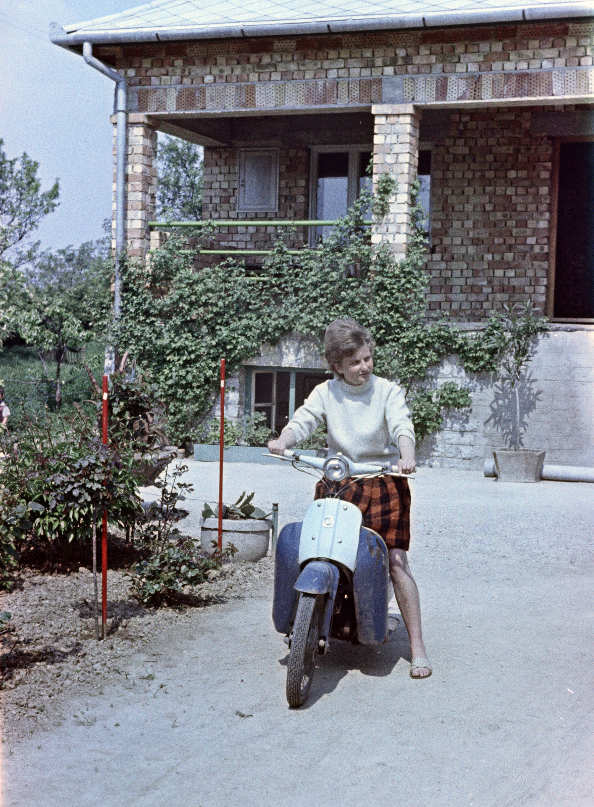 1962, Artfókusz, motorcycle, colorful, woman, Fortepan #278831