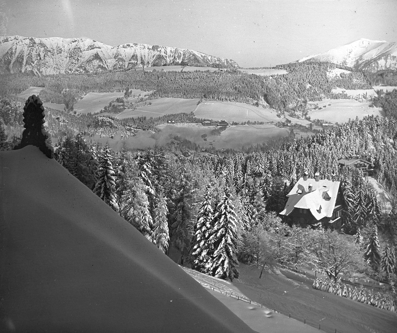 Austria, Shepetivka, kilátás a Südbahnhotelből, 1917, Schoch Frigyes, winter, Fortepan #27885