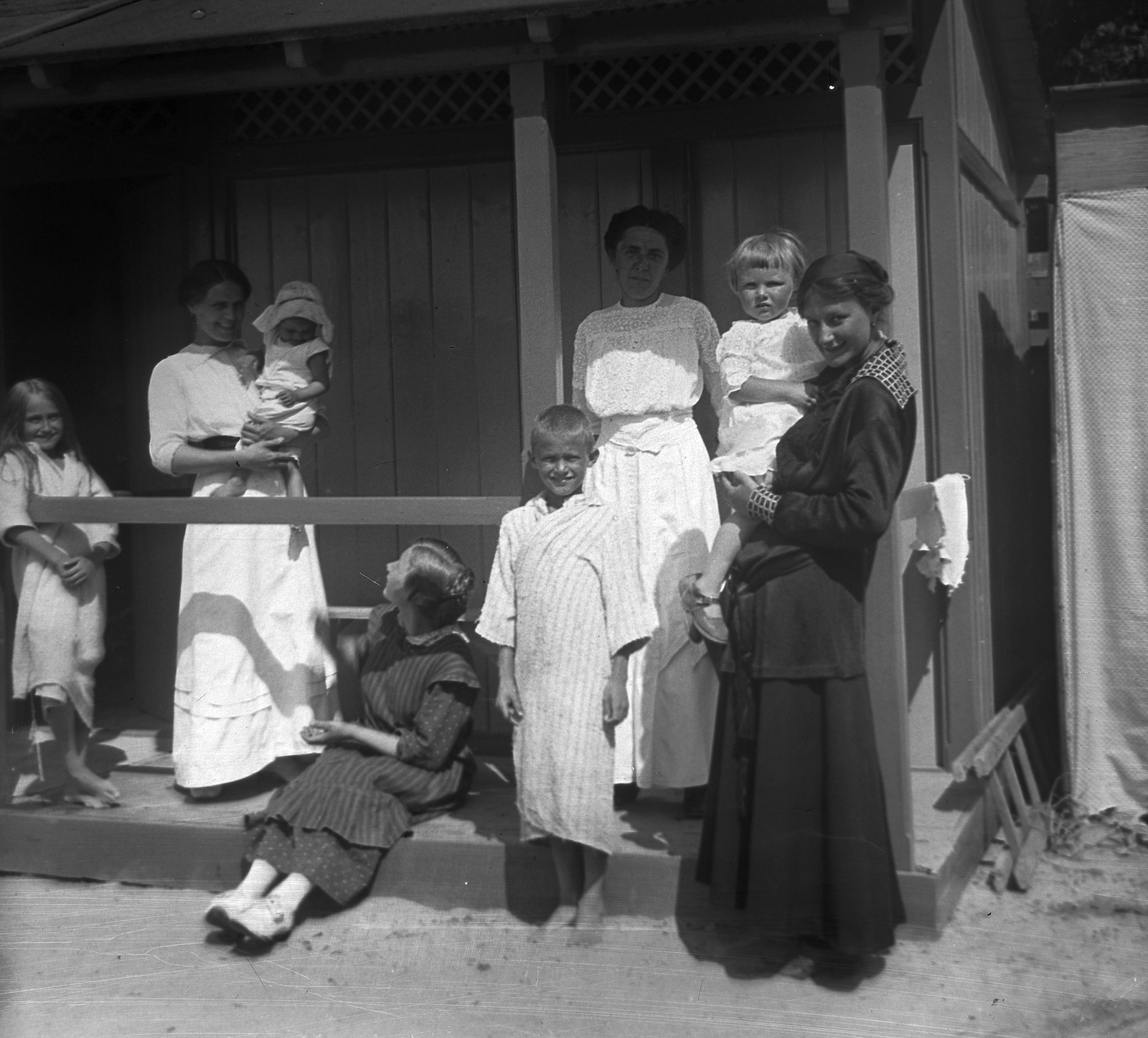 Hungary,Lake Balaton, Siófok, fövenyfürdő., 1915, Schoch Frigyes, tableau, Fortepan #27897