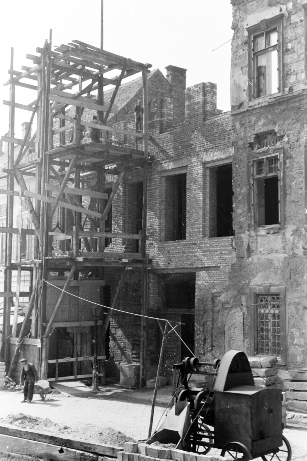 1959, Artfókusz, scaffolding, construction, Fortepan #279227