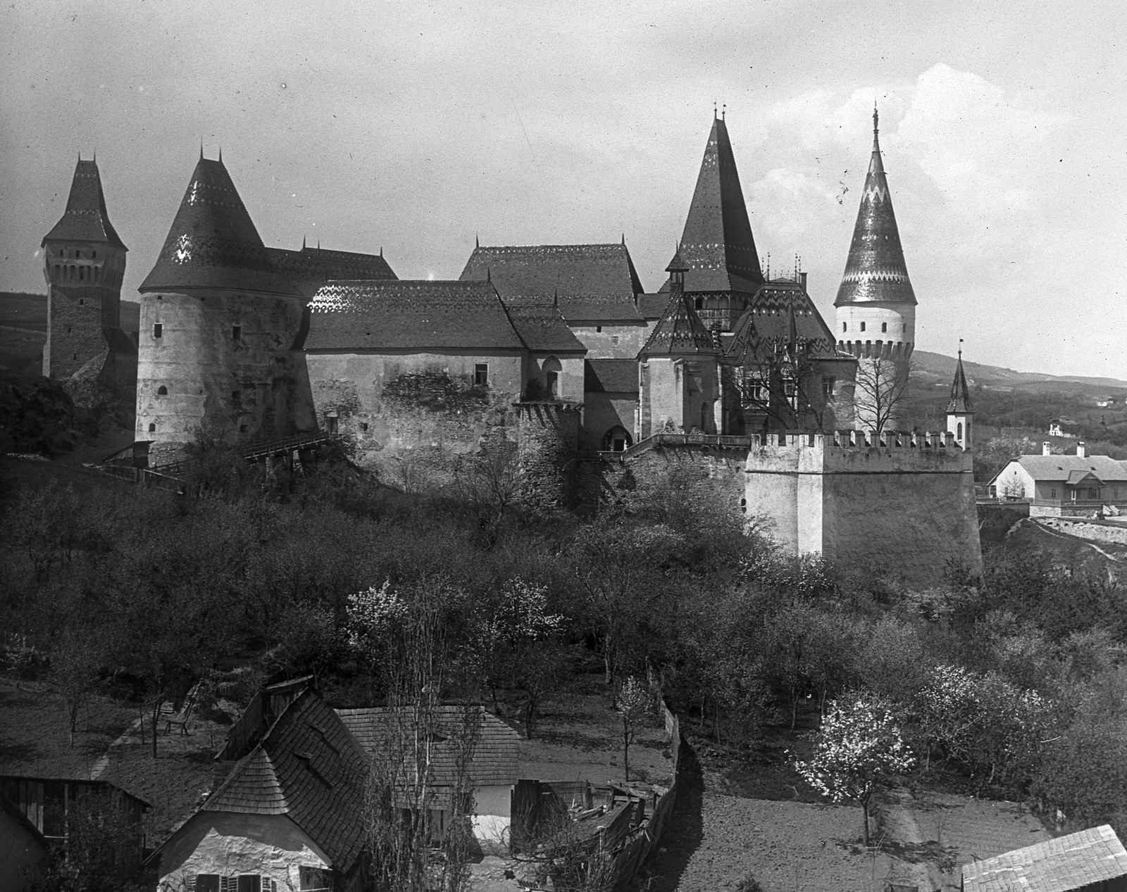 Romania,Transylvania, Hunedoara, Vajdahunyadi vár., 1901, Schoch Frigyes, architectural heritage, architecture, Fortepan #27927