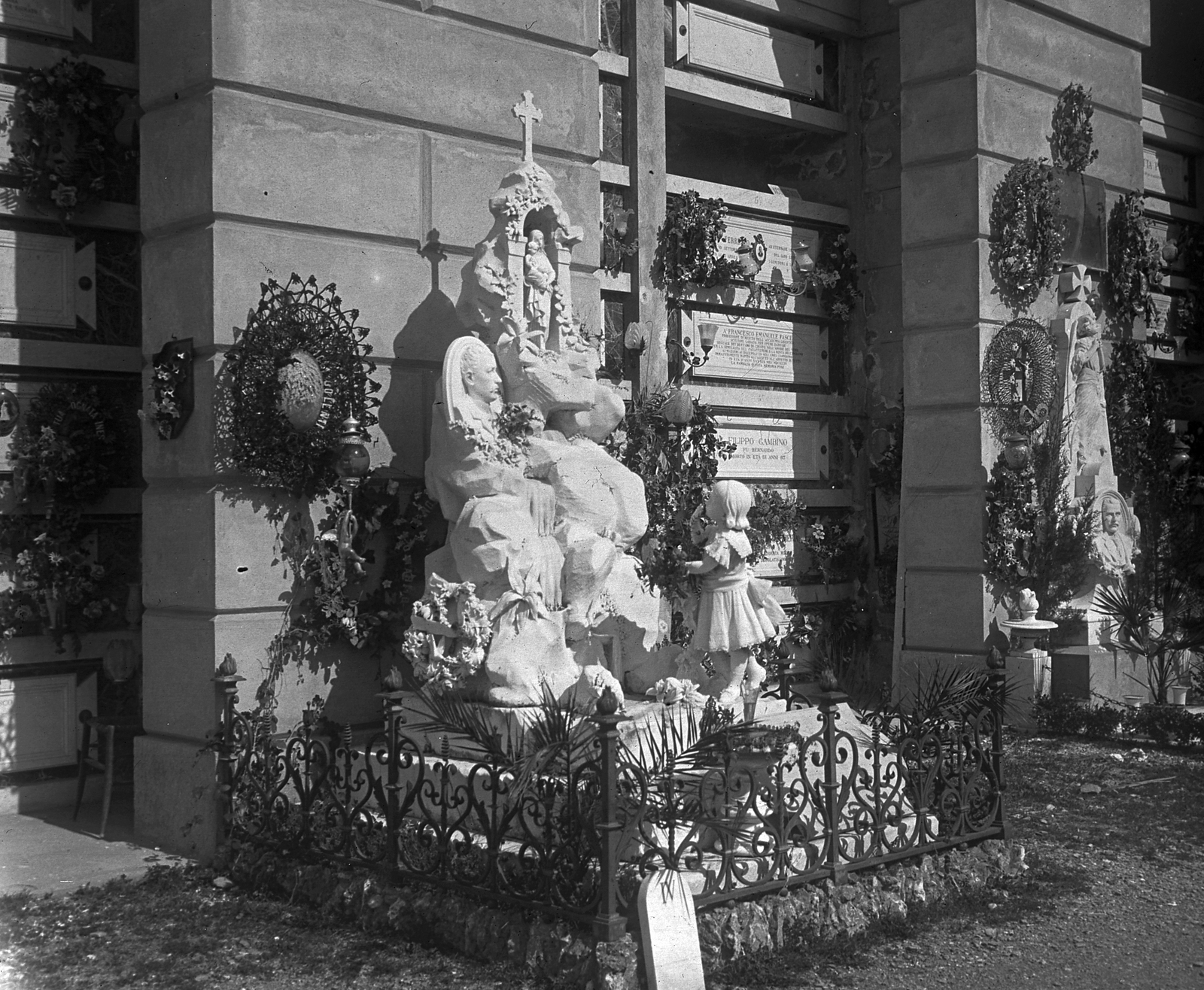 1906, Schoch Frigyes, cemetery, tomb, Fortepan #27932