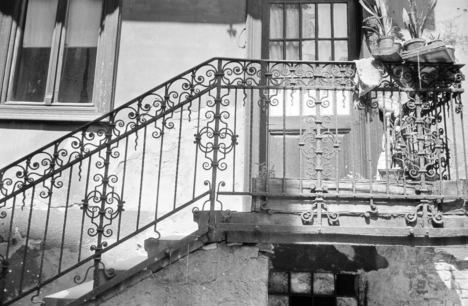 1966, Artfókusz, stairs, railing, entrance, Fortepan #279357