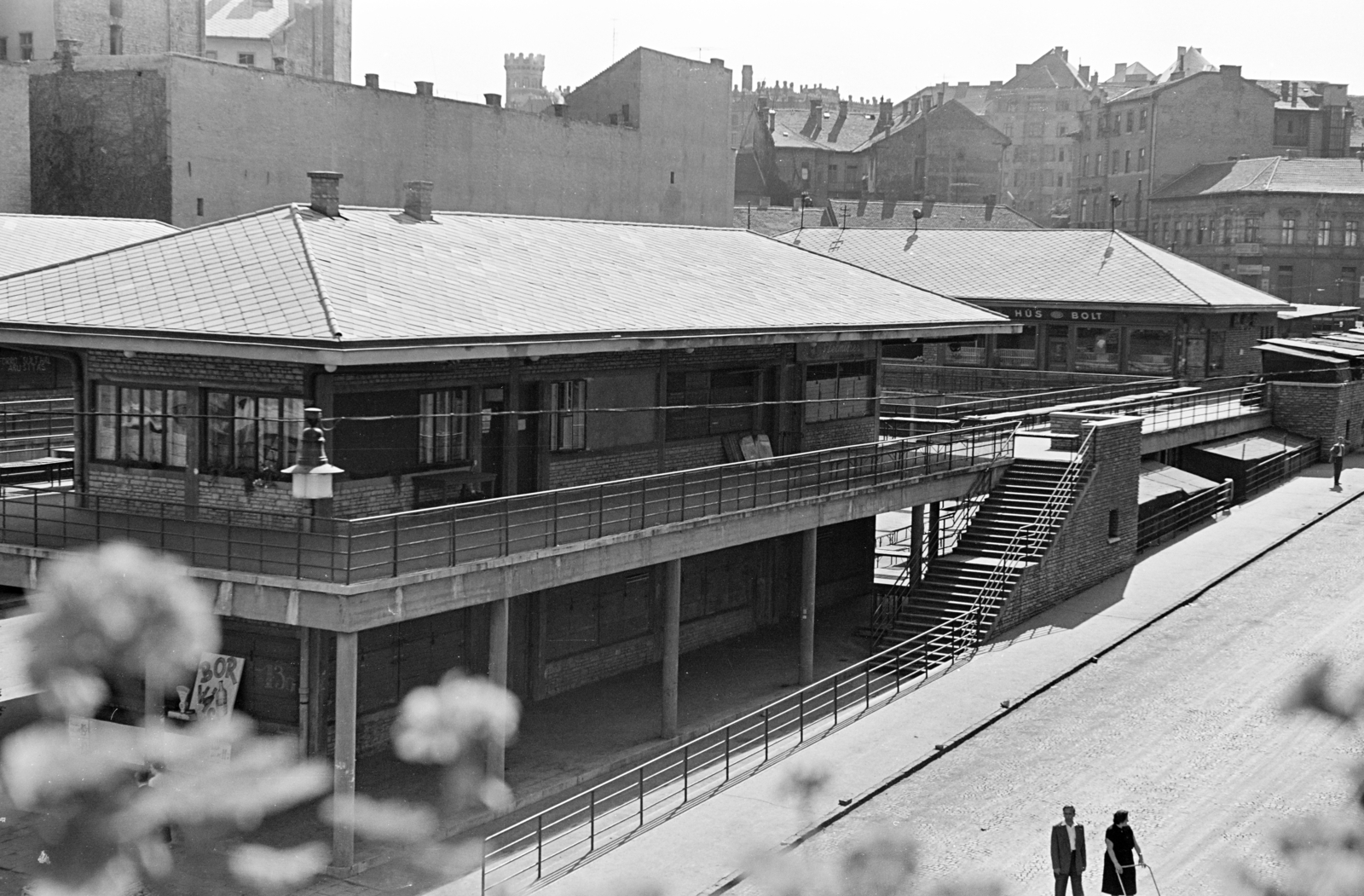 Hungary, Budapest II., Fény utcai piac a Lövőház utcától a Retek utcai kereszteződésnél álló épületek felé nézve., 1963, Artfókusz, Budapest, Fortepan #279512