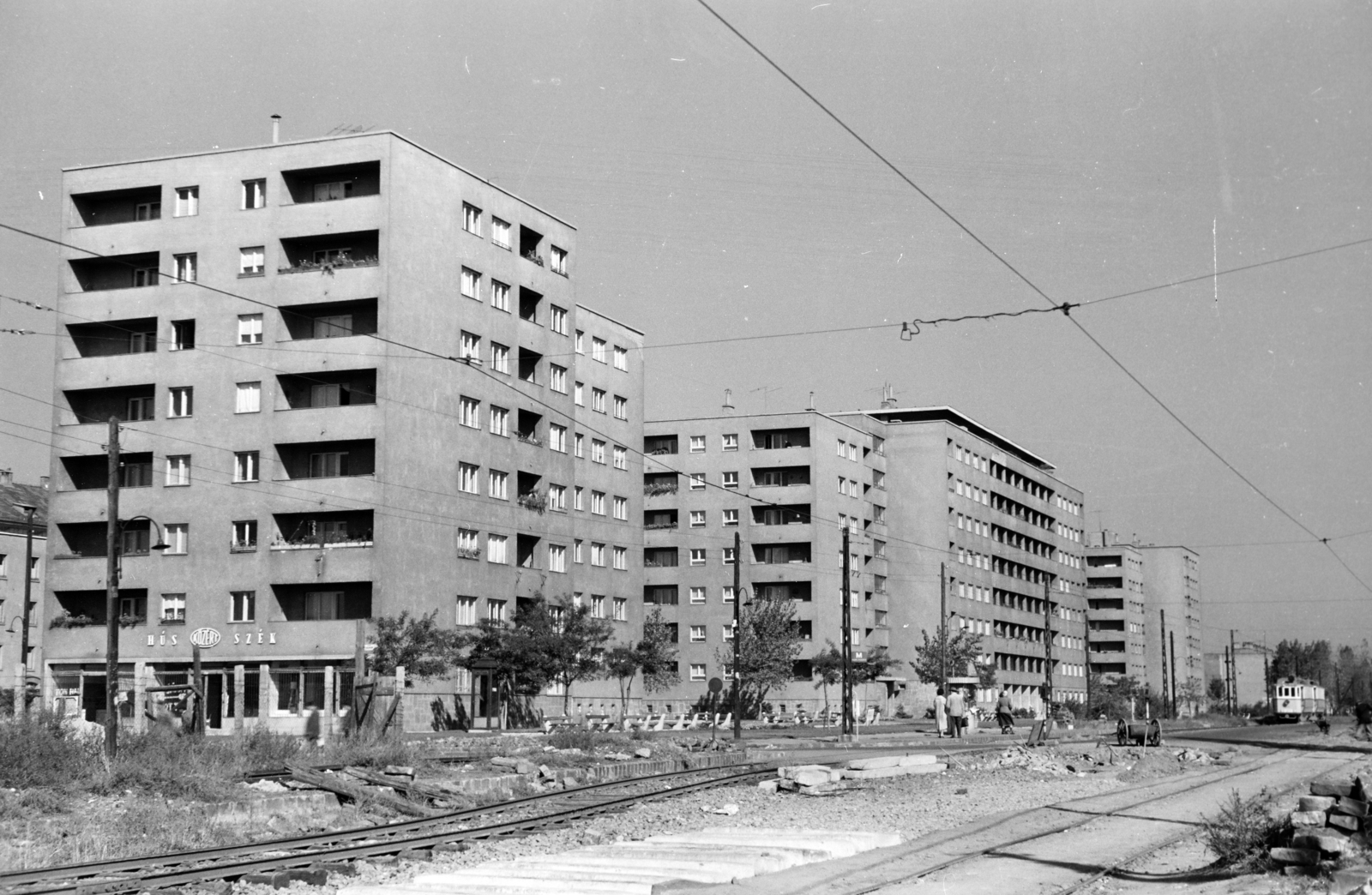 Hungary, Budapest XIII., Béke utca, szemben a Fiastyúk (Thälmann) utca torkolata., 1958, Artfókusz, Budapest, Fortepan #279627