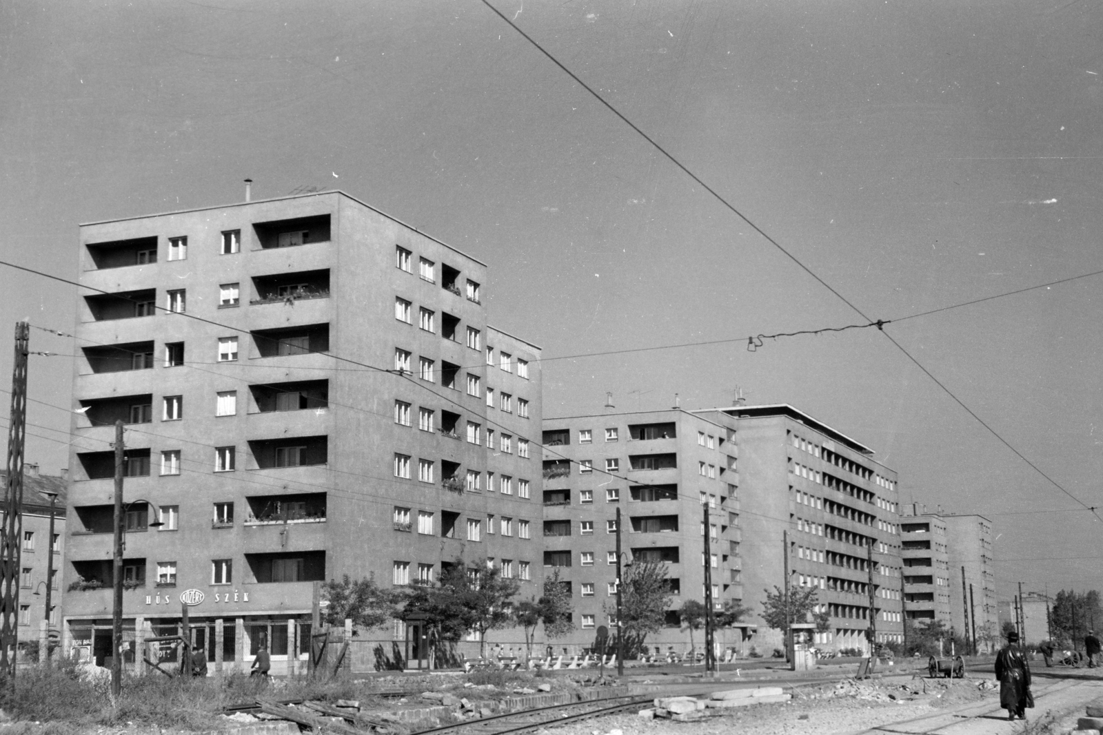 Hungary, Budapest XIII., Béke utca, szemben a Fiastyúk (Thälmann) utca torkolata., 1958, Artfókusz, Budapest, Fortepan #279657