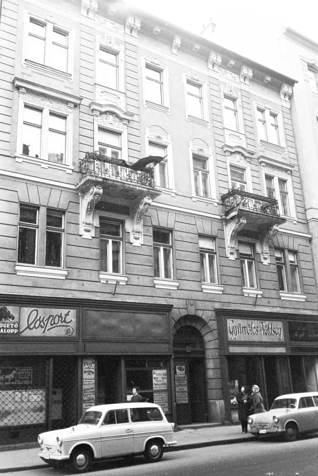 Magyarország, Budapest VII., Wesselényi utca 34. számú ház., 1963, Artfókusz, Fábián József, Trabant 600, Budapest, Fortepan #279678