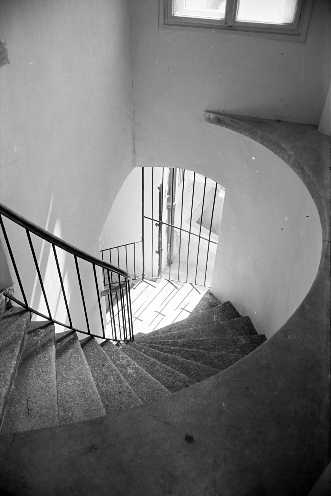 1964, Artfókusz, spiral staircase, Fortepan #279756