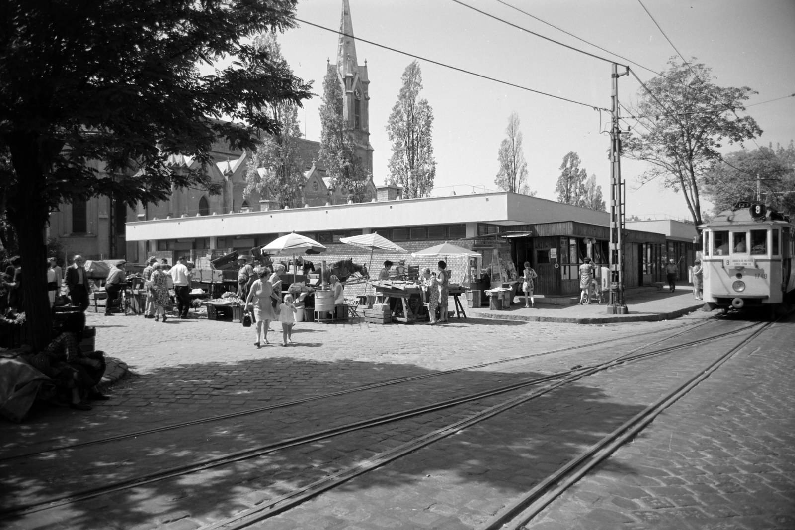 Magyarország, Budapest IV., Szent István (István) tér. Háttérben az Egek Királynéja templom., 1968, Artfókusz, Fábián József, Budapest, Fortepan #279854