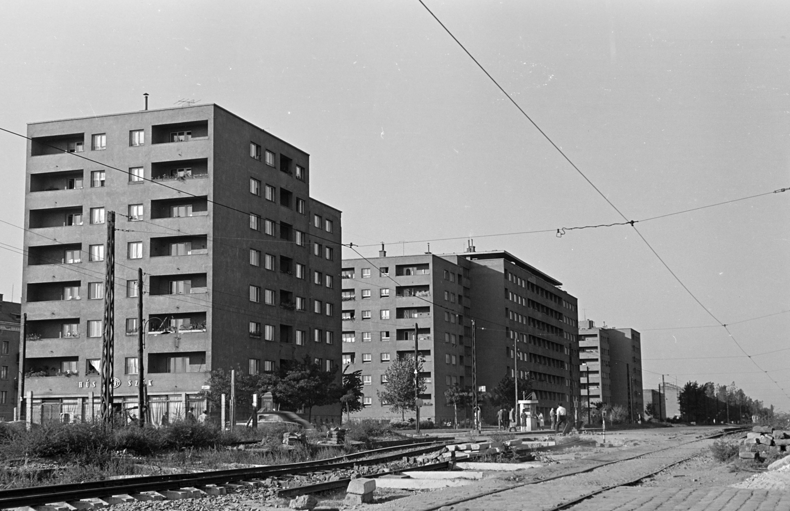 Hungary, Budapest XIII., Béke utca, szemben a Fiastyúk (Thälmann) utca torkolata., 1958, Artfókusz, Budapest, Fortepan #279935