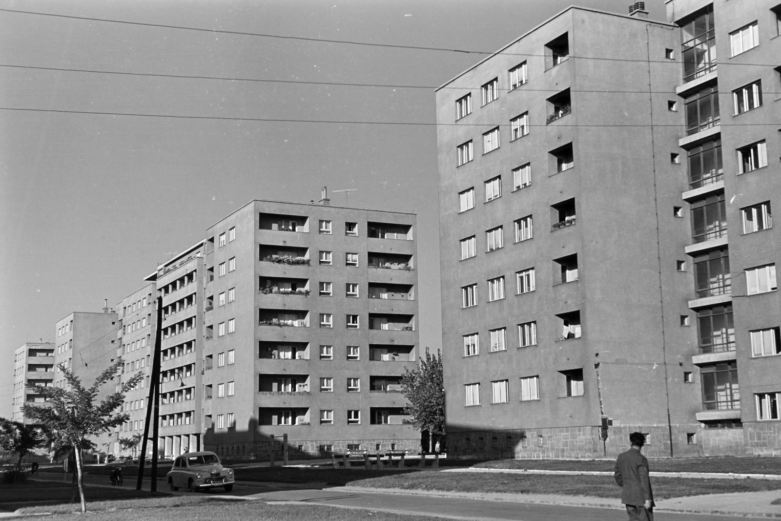 Magyarország, Budapest XIII., Fivér utca a Fiastyúk (Thälmann) utcától az Övezet utca felé nézve., 1958, Artfókusz, Fábián József, Budapest, Fortepan #279936