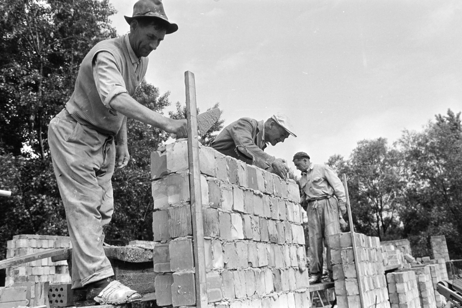 1962, Artfókusz, Fábián József, szerszám, kőműves, Fortepan #279993