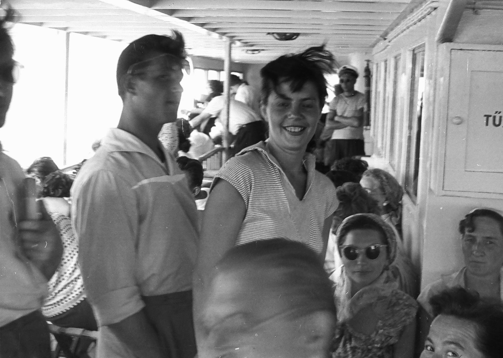 1958, Umann Kornél, ship, passenger, wind, Fortepan #28043