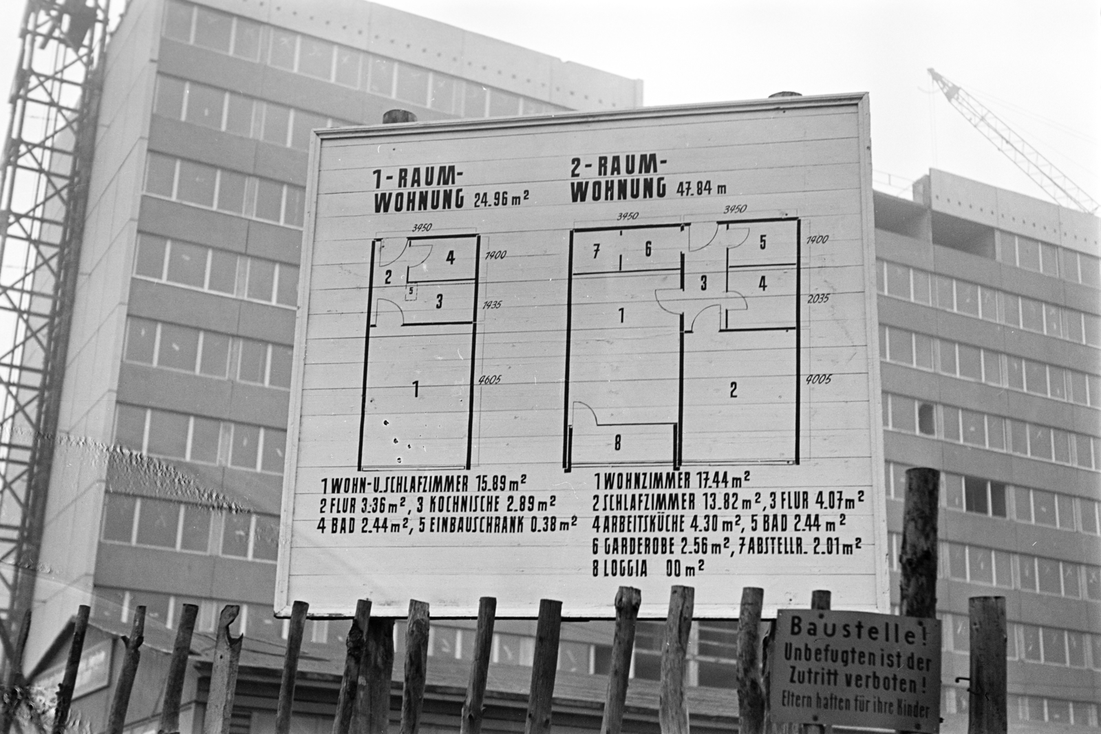 Németország, Lipcse, építkezés a Brühl és a Richard-Wagner-Straße között., 1965, Artfókusz, Fábián József, NDK, Fortepan #280530