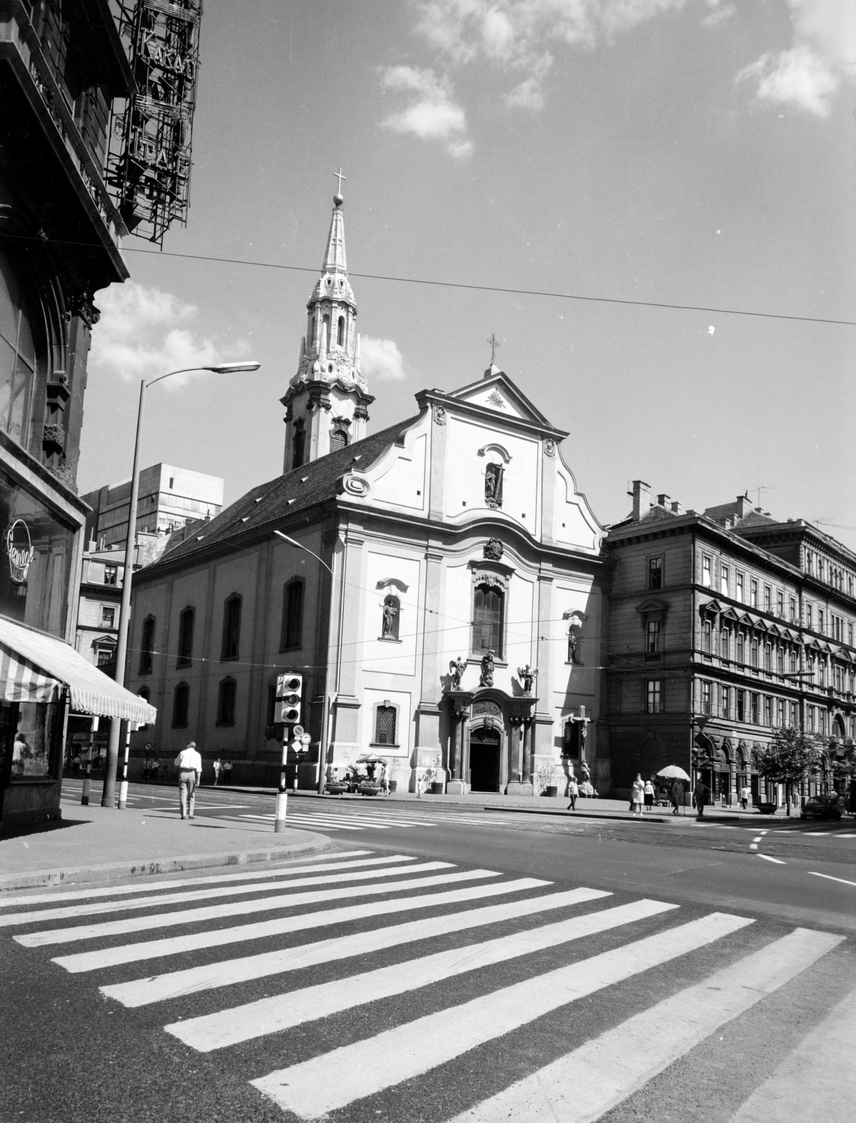 1972, Artfókusz, Fábián József, gyalogátkelő, templom, Fortepan #280633