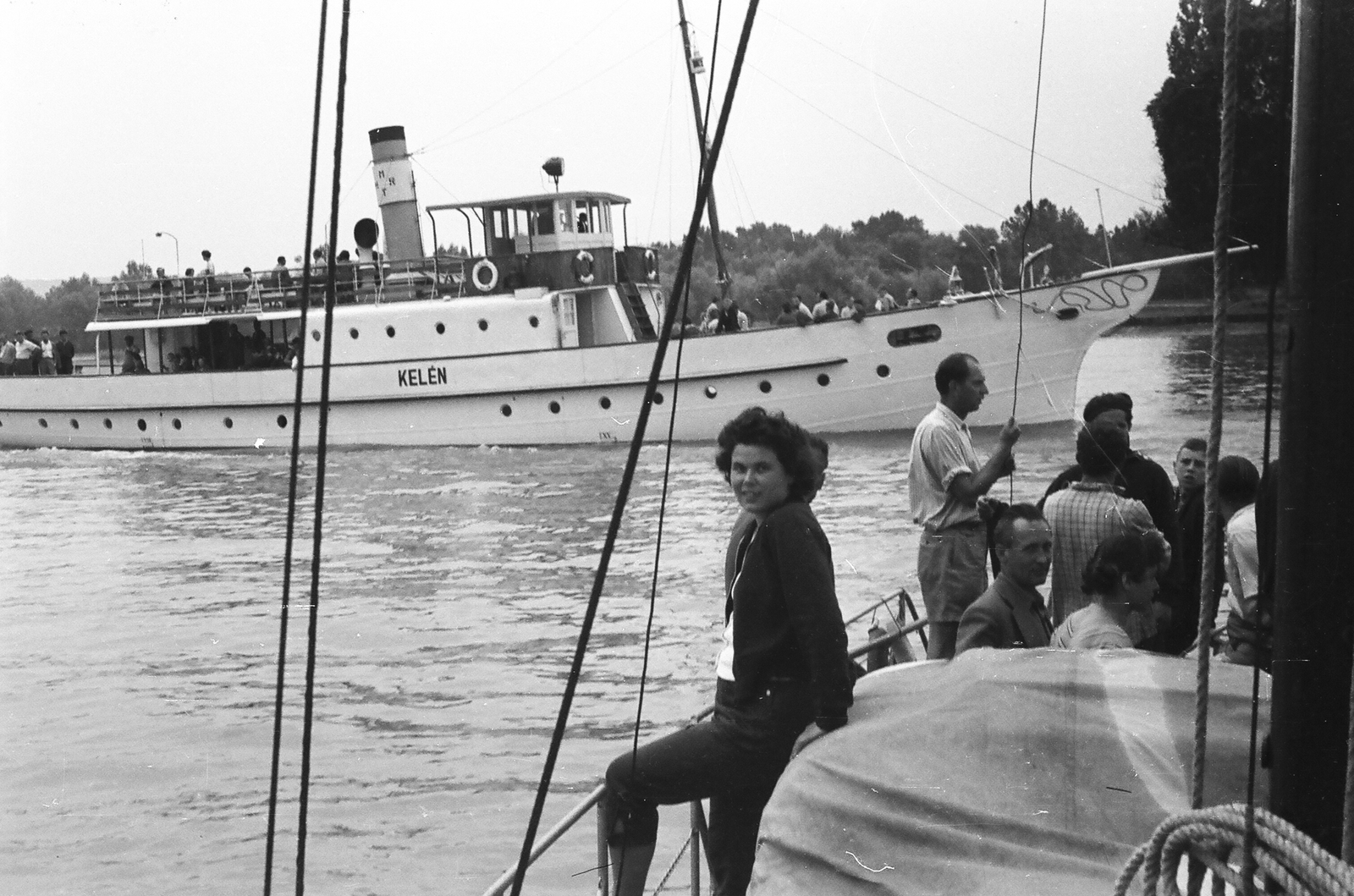 Hungary,Lake Balaton, Kelén személyszállító csavargőzös., 1959, Umann Kornél, ship, steamboat, Kelén ship, Fortepan #28066