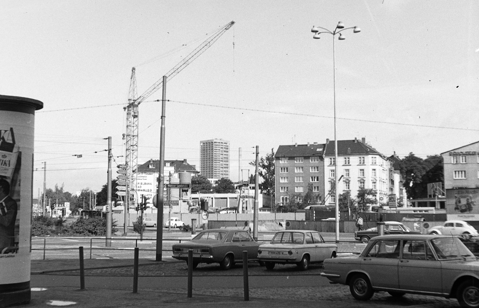 Germany, Frankfurt am Main, Platz der Republik - Düsseldorfer Straße sarok, szemben balra a Friedrich-Ebert-Anlage, jobbra a Mainzer Landstraße., 1970, Artfókusz, FRG, Fortepan #280747