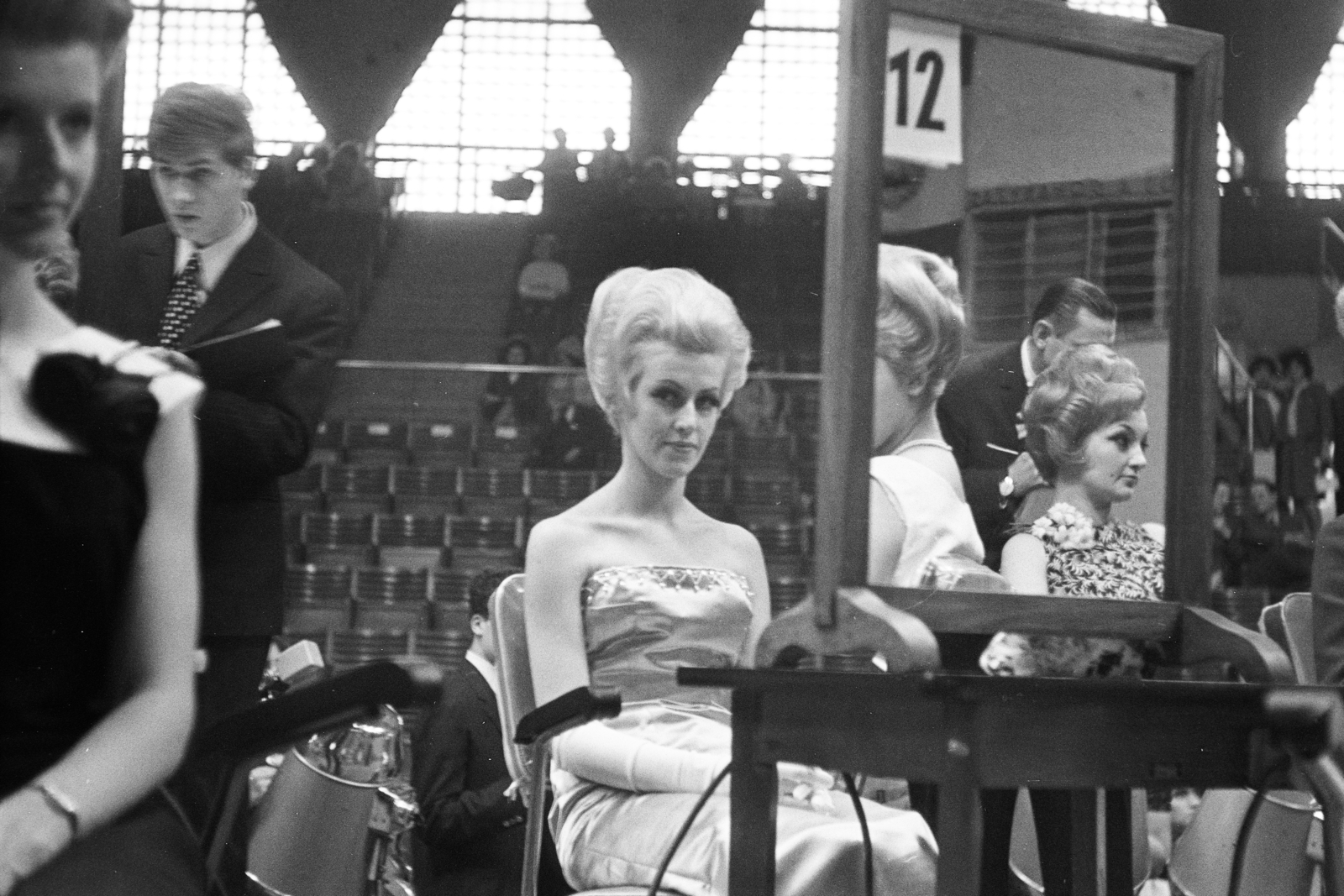 1966, Artfókusz, competition, mirror, reflection, hairdresser, Fortepan #280777
